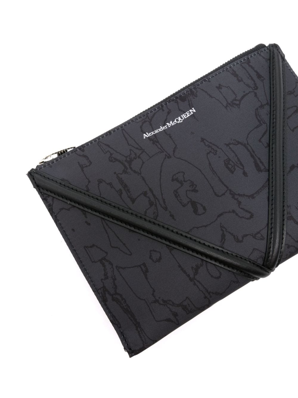 Graffiti harness zip pouch in black