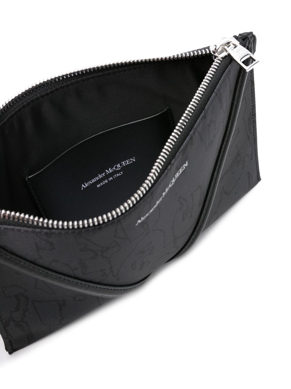 Graffiti harness zip pouch in black