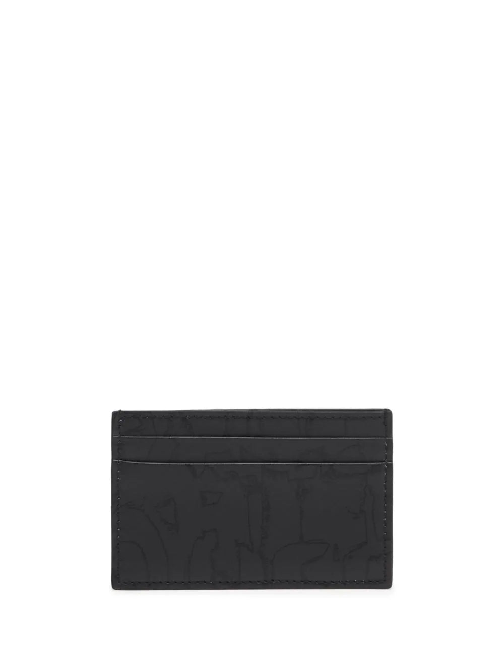 McQueen Graffiti card holder in black
