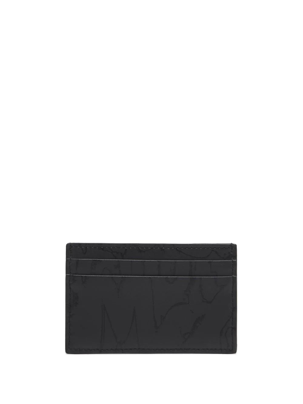 McQueen Graffiti card holder in black