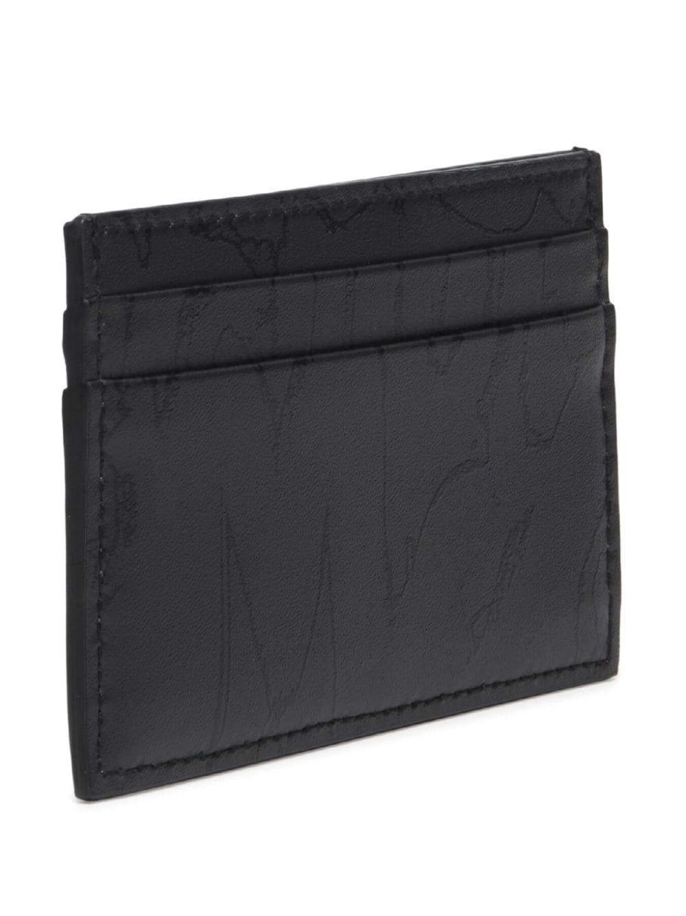 McQueen Graffiti card holder in black