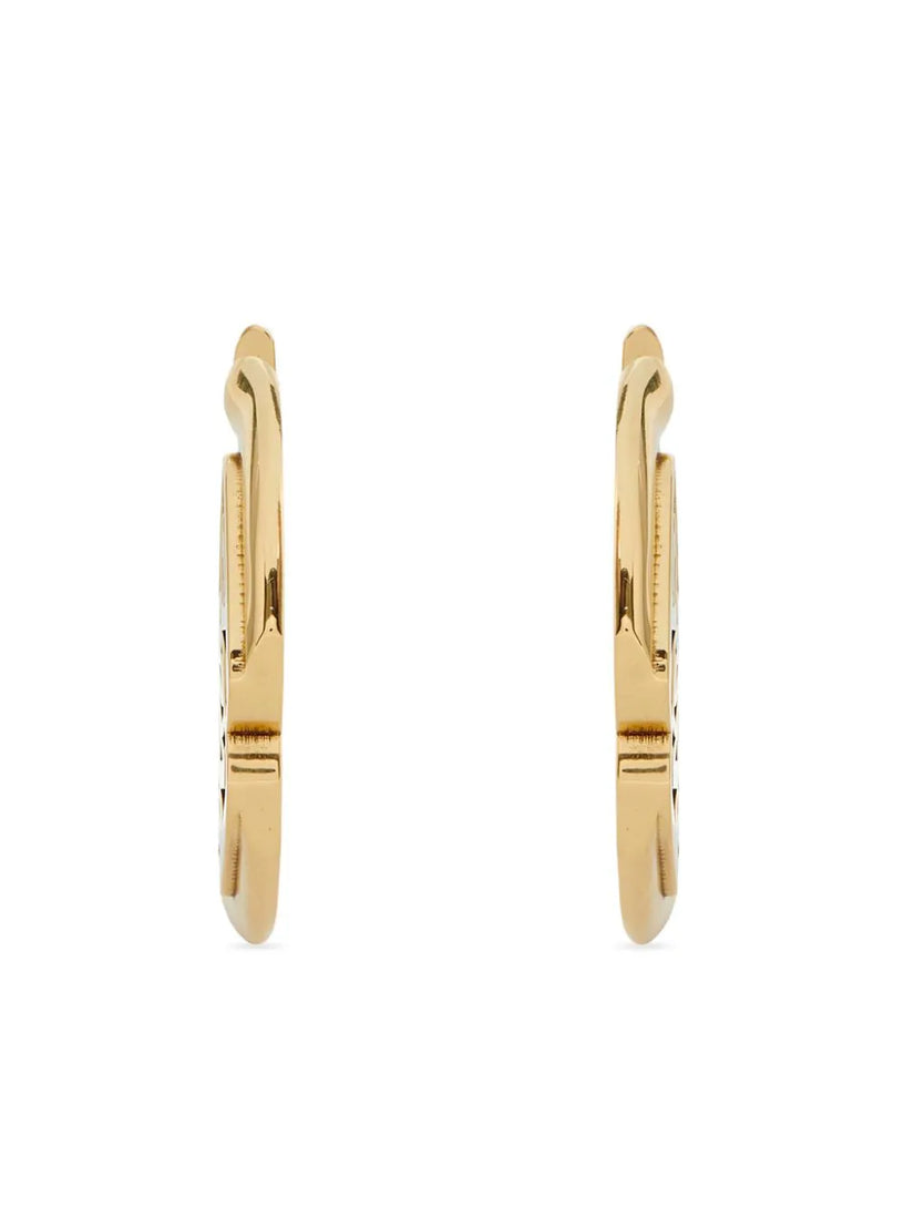 Earrings with Seal logo in Gold