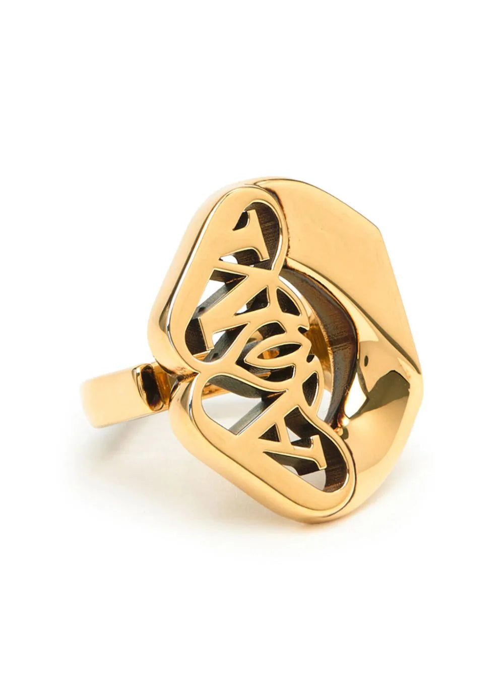 Seal logo ring in gold