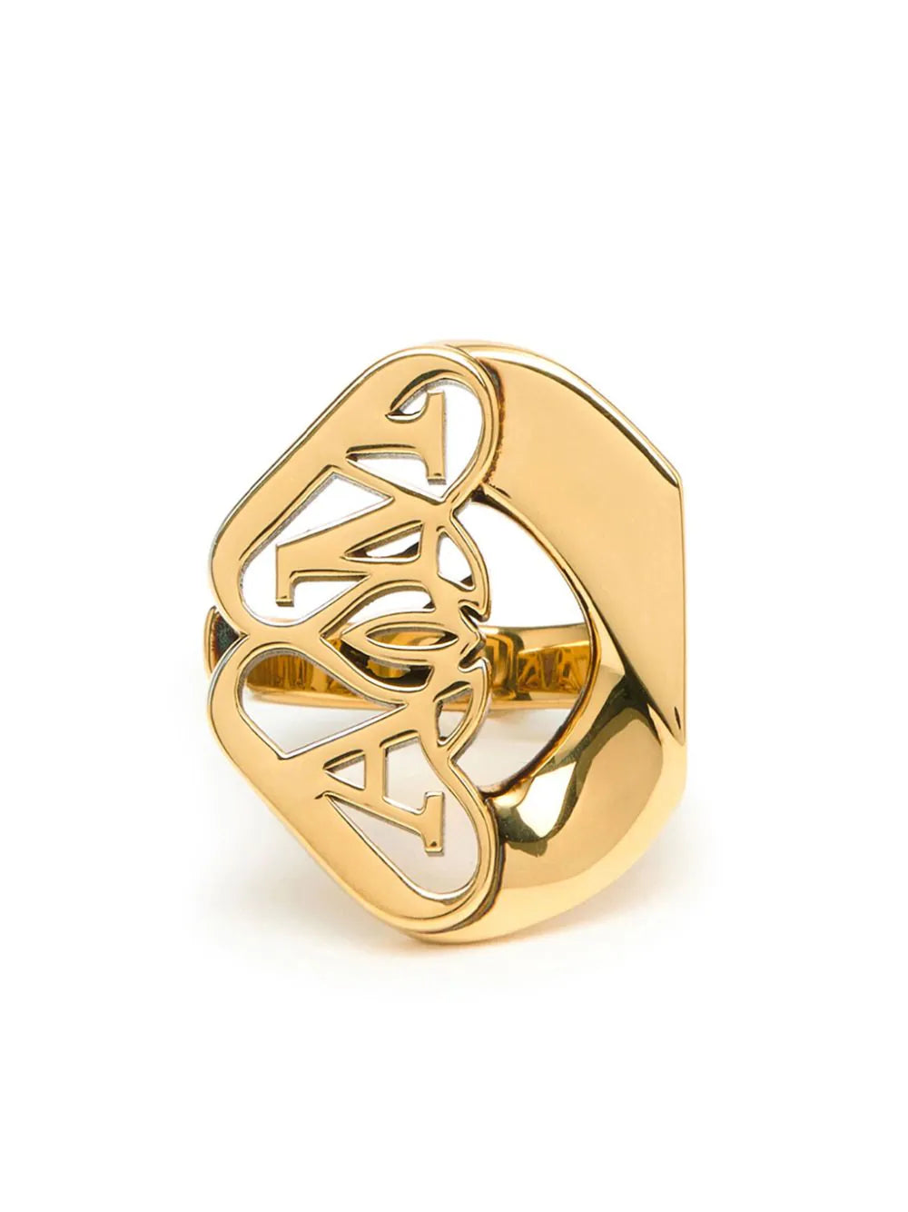Seal logo ring in gold