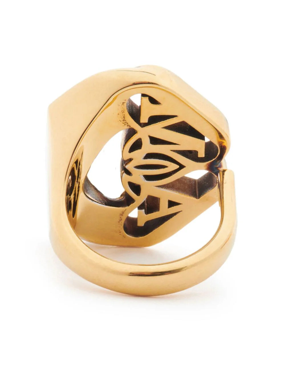 Seal logo ring in gold