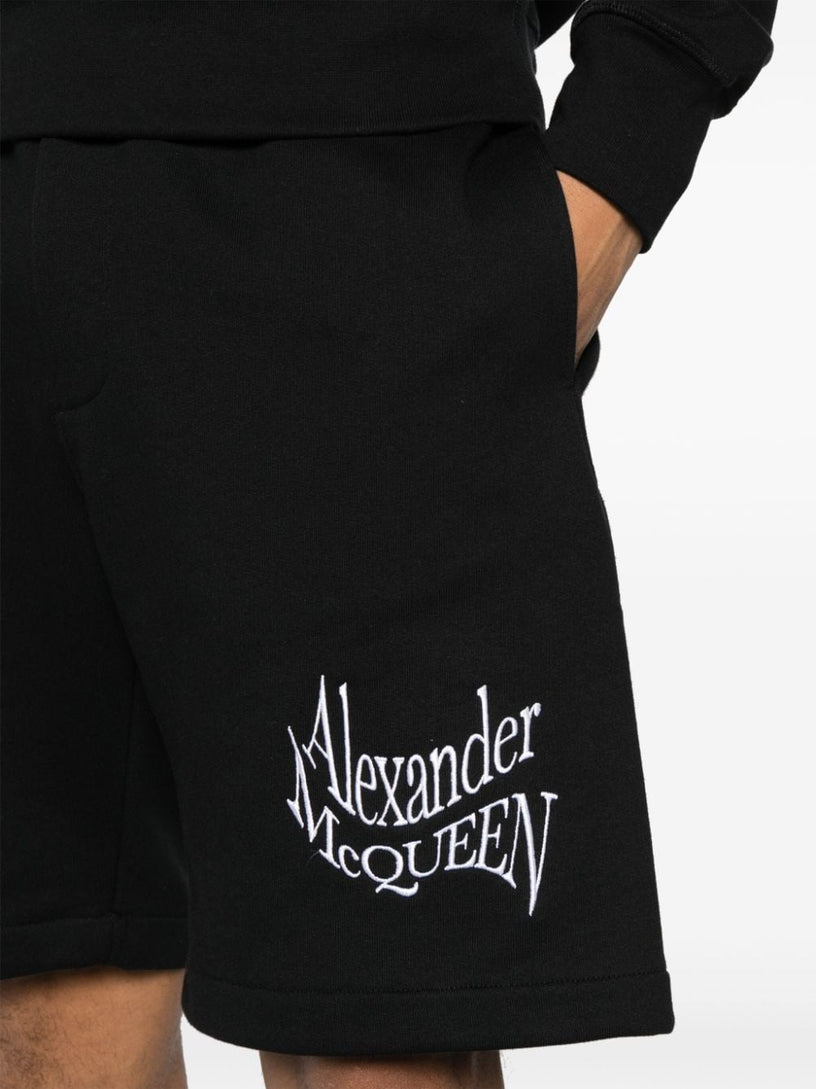 Shorts With Distorted Logo