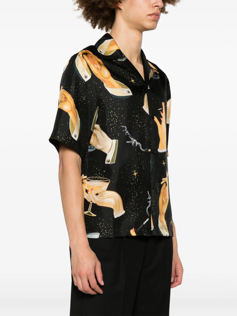Champagne bowling shirt AMIRI Nero | Grifo210