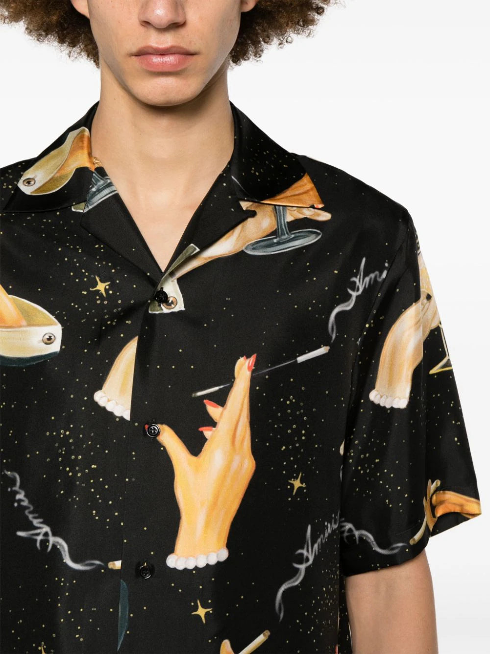Champagne bowling shirt AMIRI Nero | Grifo210