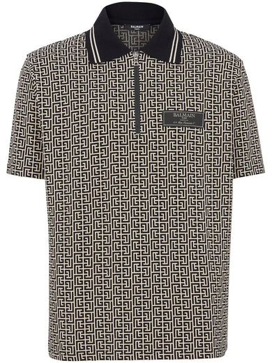 Monogram Zip Polo Shirt