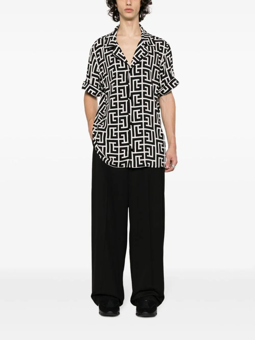 Monogram-printed shirt