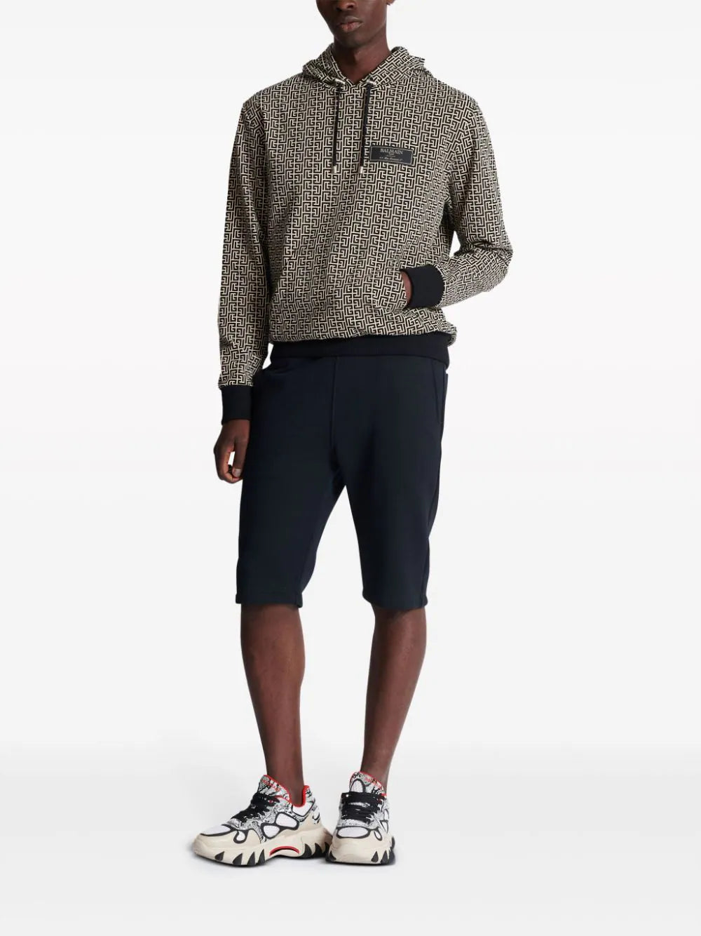 Monogram jacquard hoodie