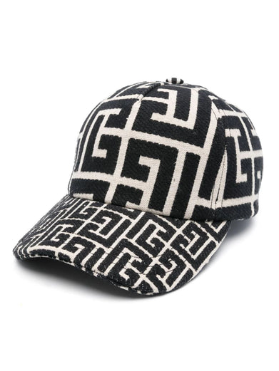 Monogram-jacquard cap