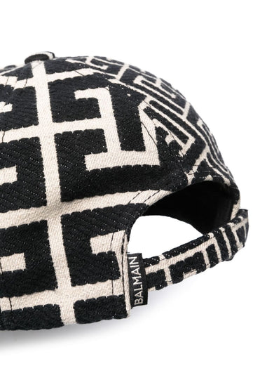Monogram-jacquard cap