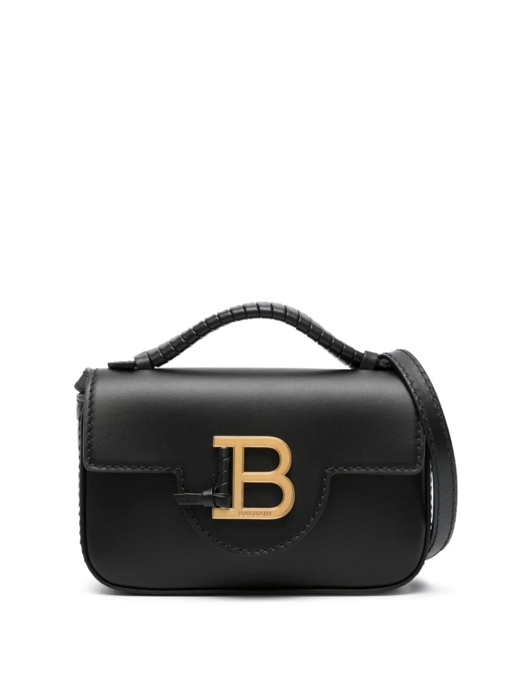 B-Buzz mini smooth leather bag BALMAIN Nero | Grifo210
