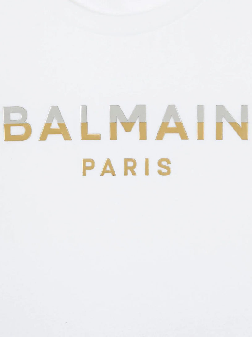 Balmain Paris jersey T-shirt with metallic print