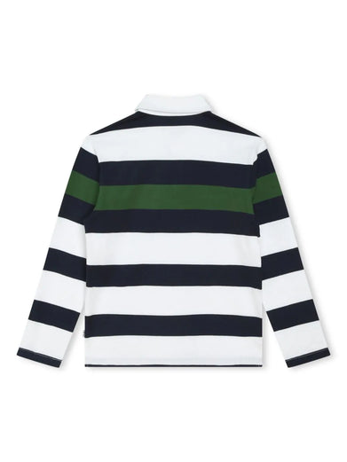 Striped polo shirt with logo