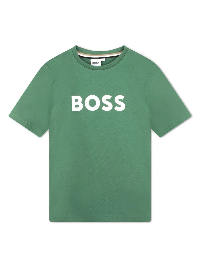 Jersey T-shirt with printed logo