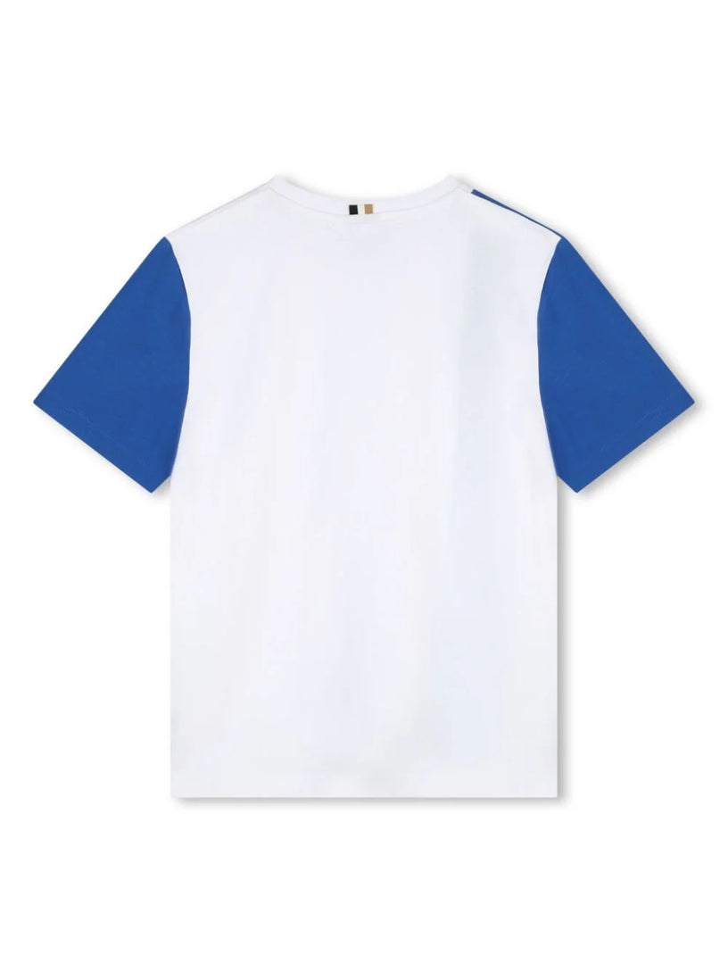 T-shirt with contrasting short sleeves