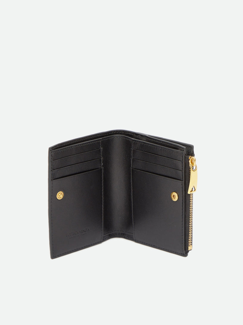 Small Intrecciato Bi-Fold Zip Wallet