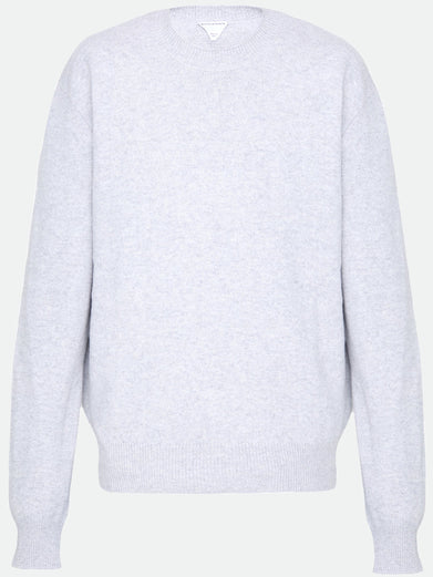 Jumper With Intrecciato Leather Patches