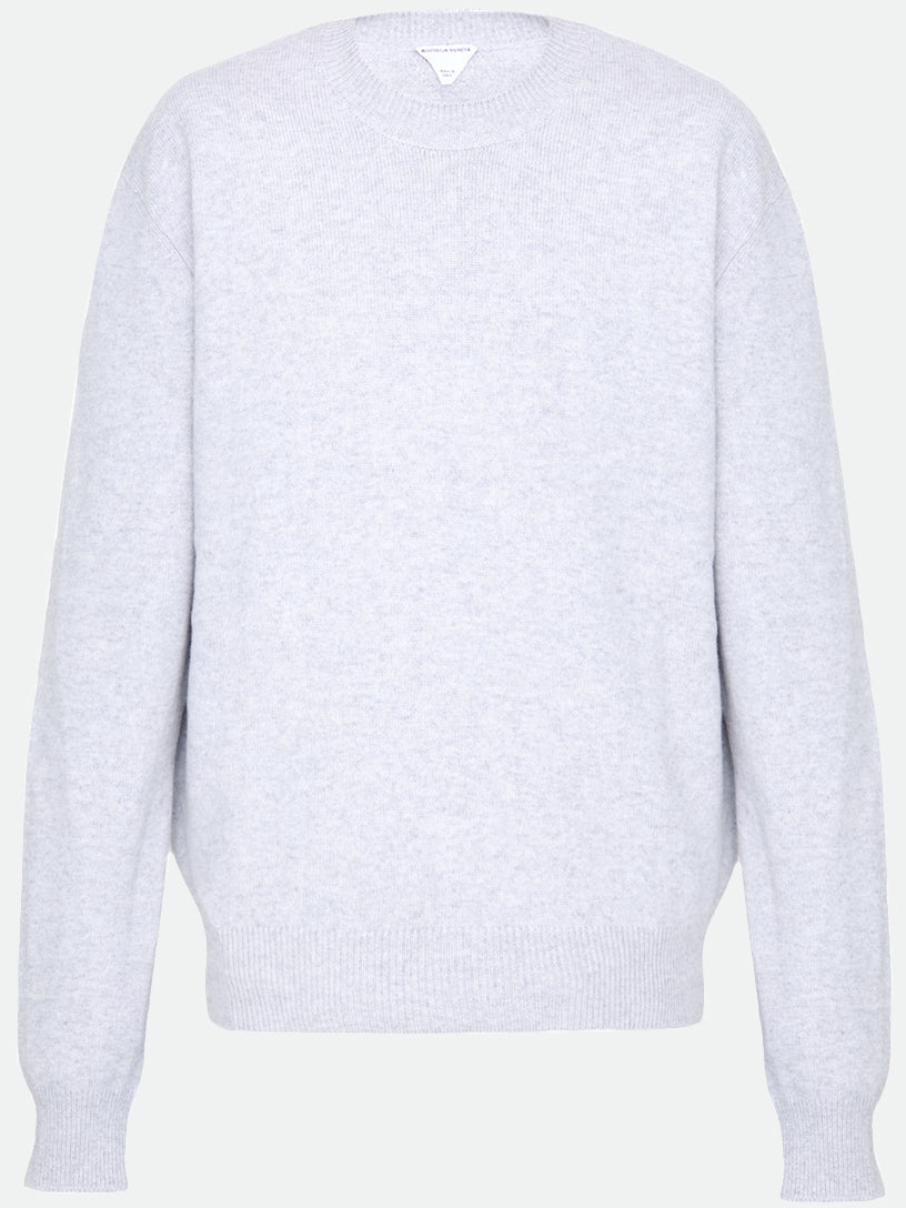Jumper With Intrecciato Leather Patches