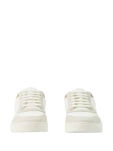 Leather, Suede and Check Sneakers