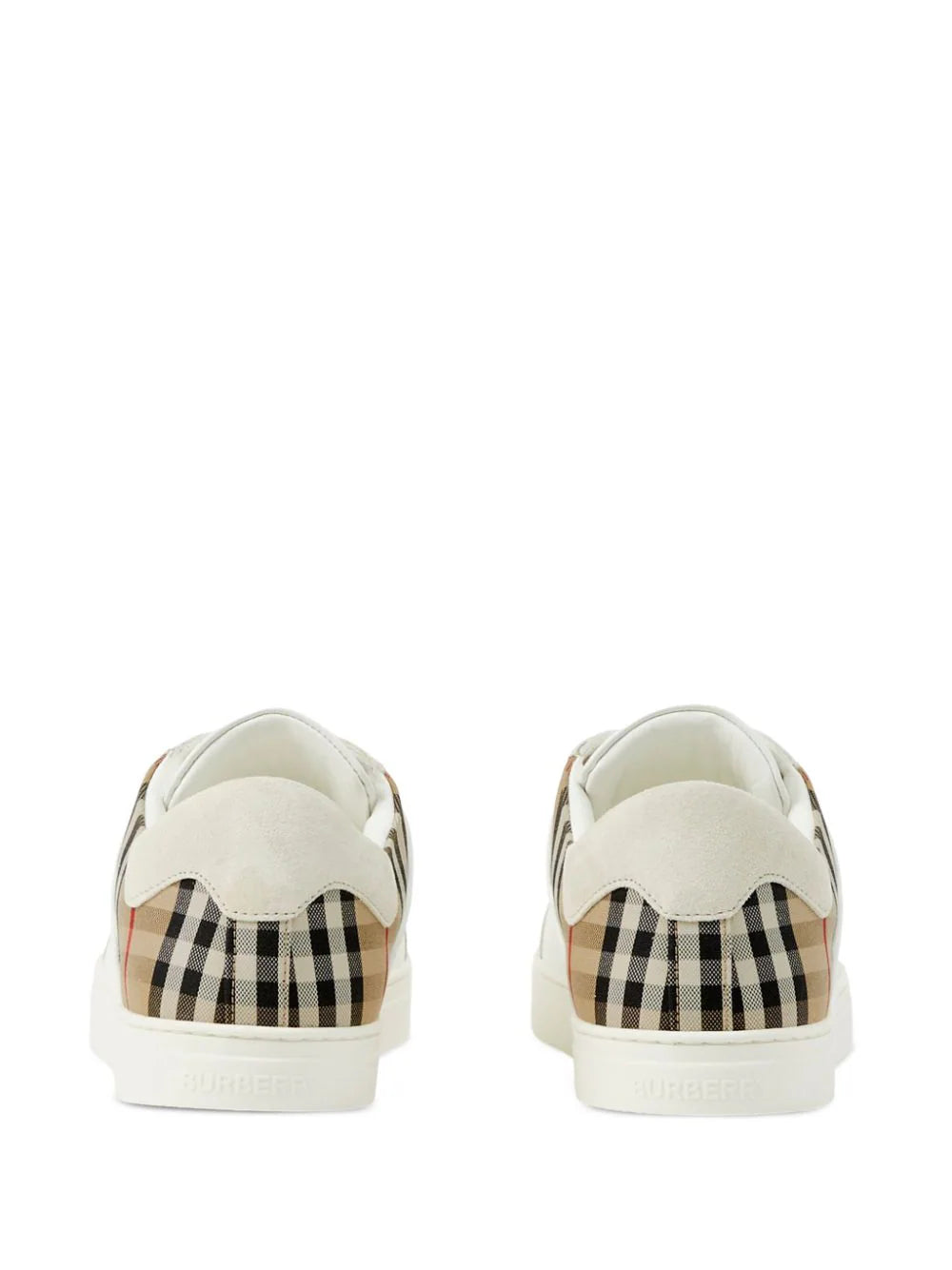 Leather, Suede and Check Sneakers