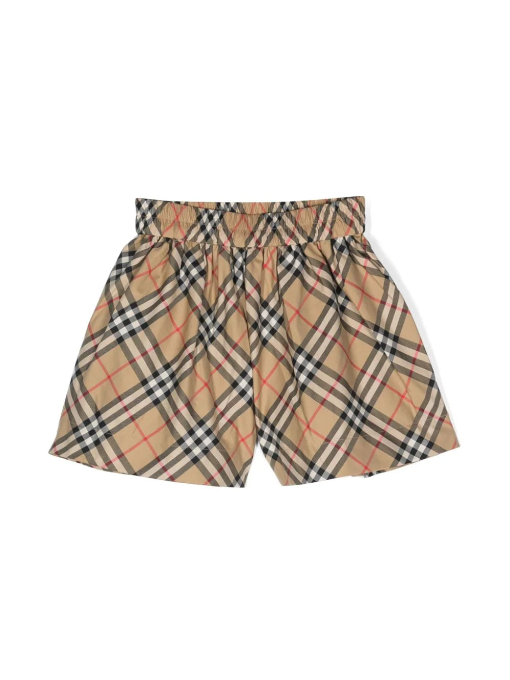 Check Stretch Cotton Shorts
