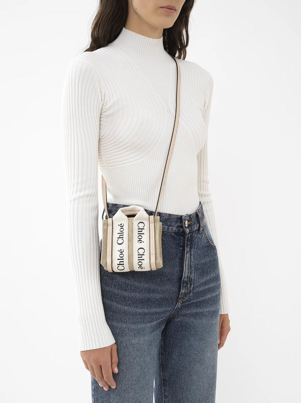 Woody Nano Tote Chloé Bianco | Grifo210
