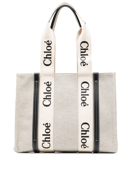 Medium Woody Tote Bag Chloé Bianco | Grifo210