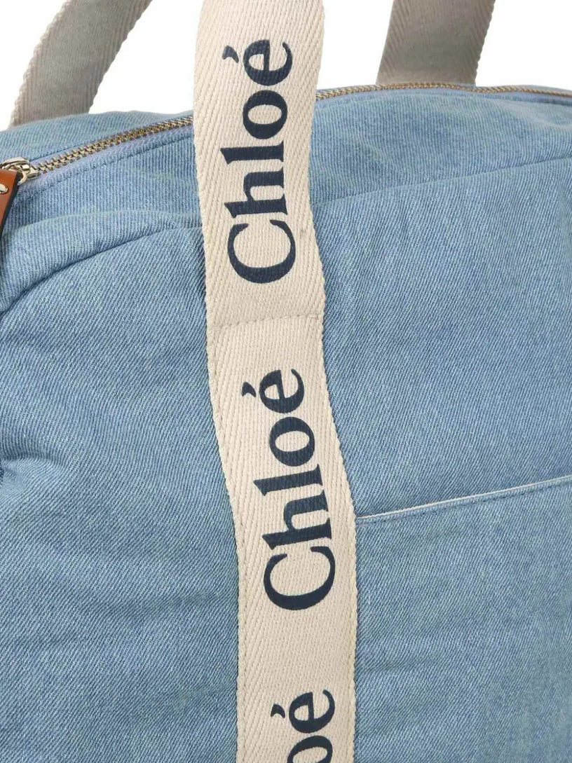 Denim changing bag