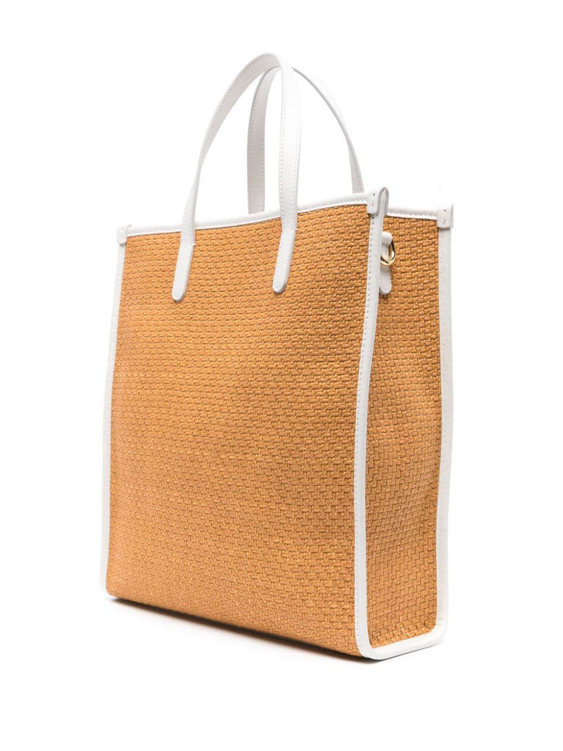 Raffia shopper with Dolce&Gabbana Milano logo