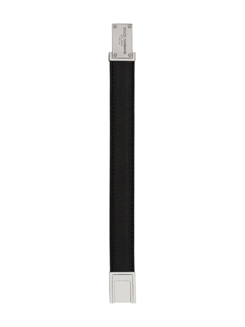 Calf leather straps with logo plate