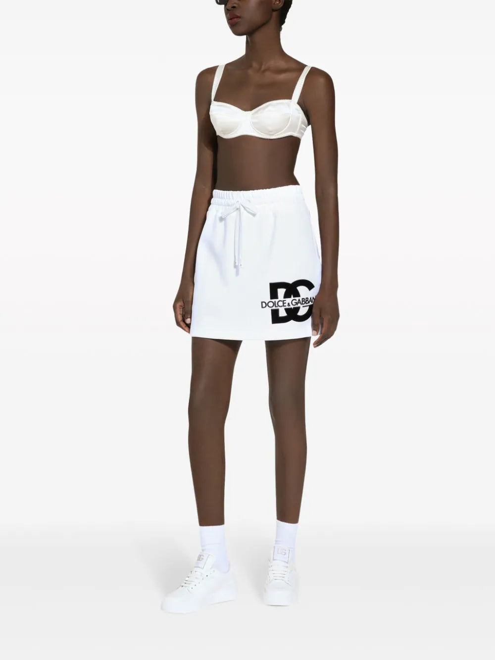 Jersey Miniskirt with DG logo patch
