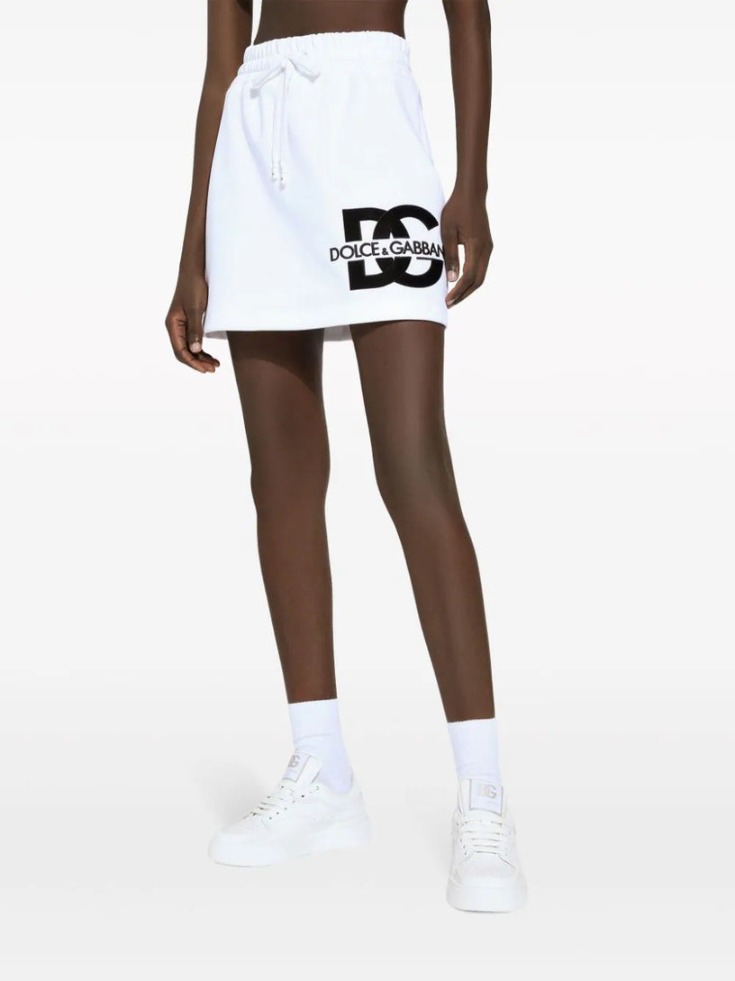 Jersey Miniskirt with DG logo patch