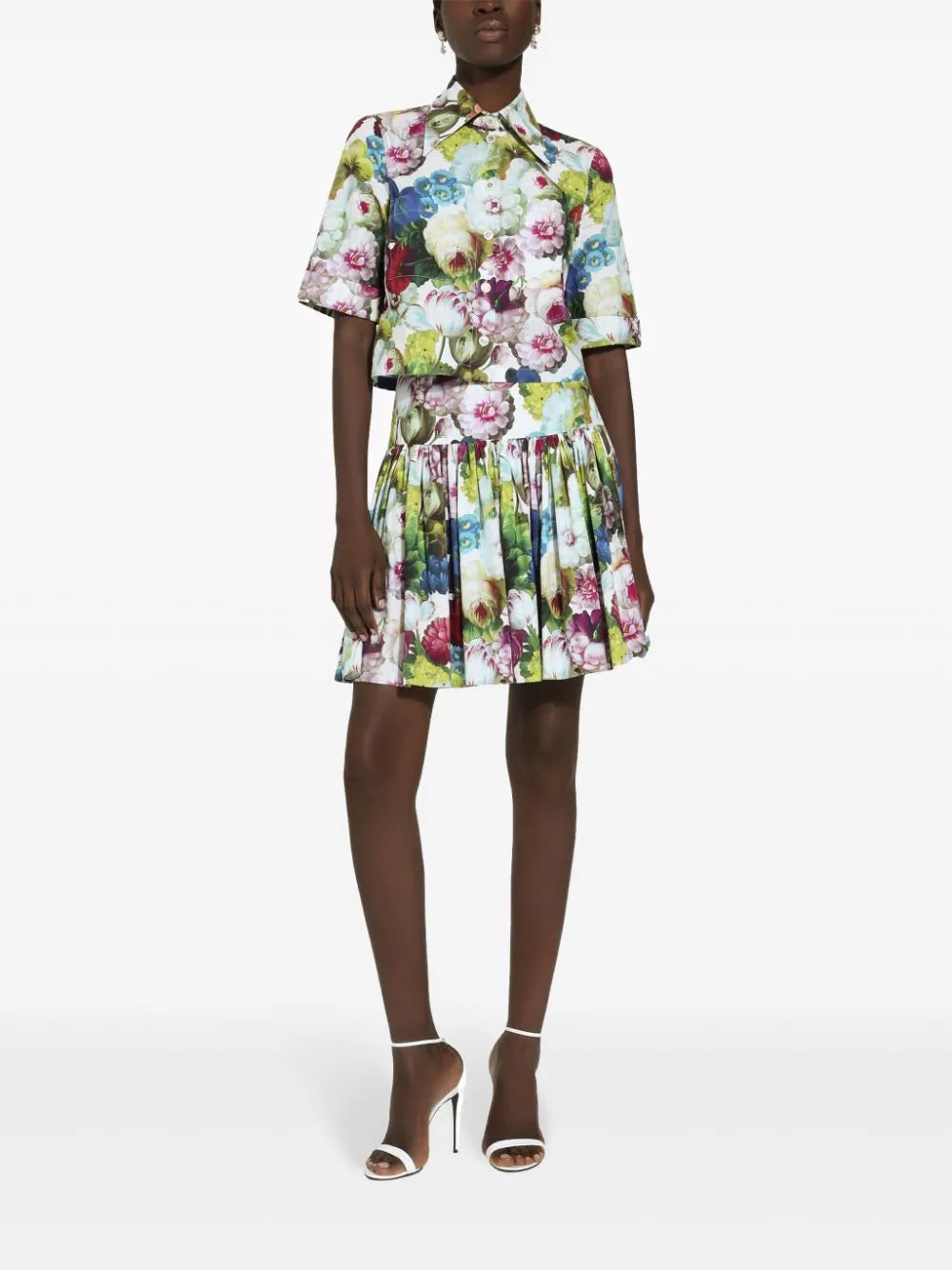 Shirt with nocturnal flower print
