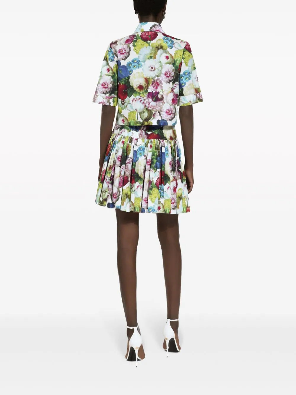 Shirt with nocturnal flower print
