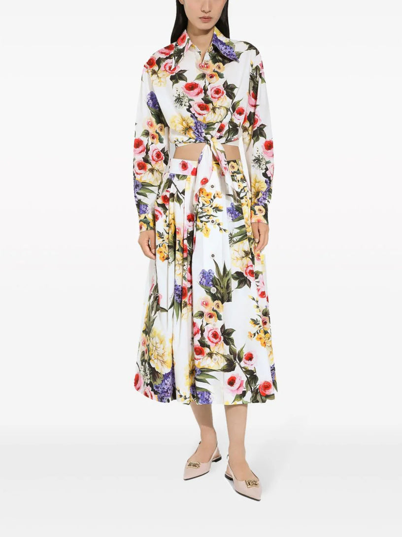 Camicia con stampa giardino