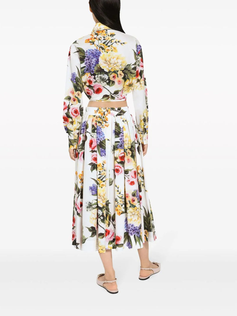 Camicia con stampa giardino