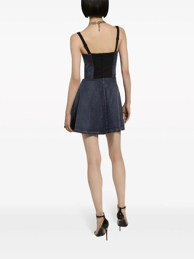 Short denim corset dress