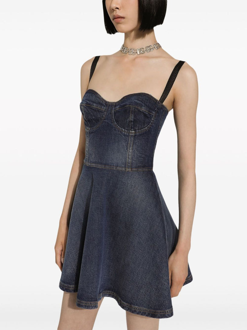 Short denim corset dress