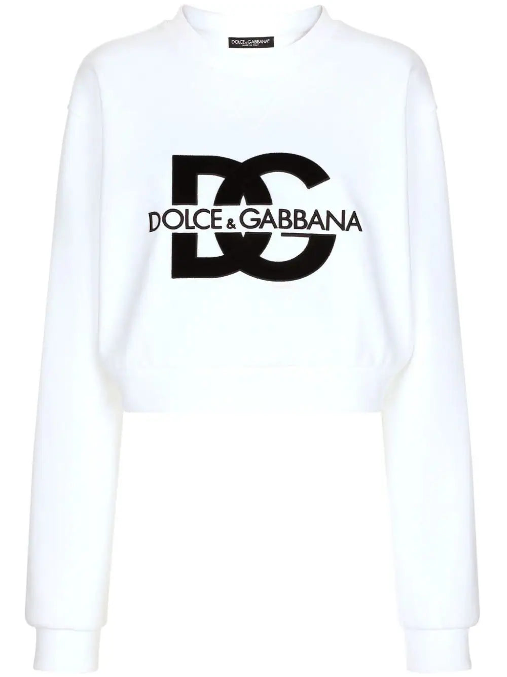 DOLCE&GABBANA ホワイト トレーナー Dolce & Gabbana Jersey sweatshirt with dolce&gabbana logo Sconto