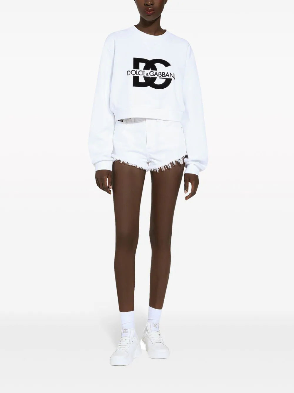 Jersey sweatshirt with Dolce&Gabbana logo
