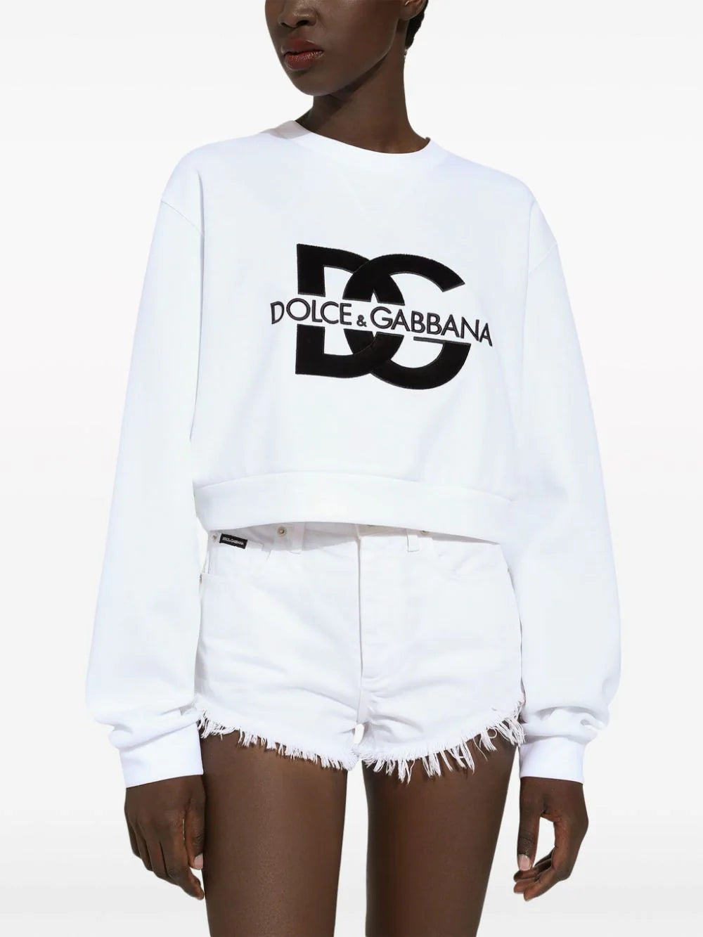 Jersey sweatshirt with Dolce&Gabbana logo