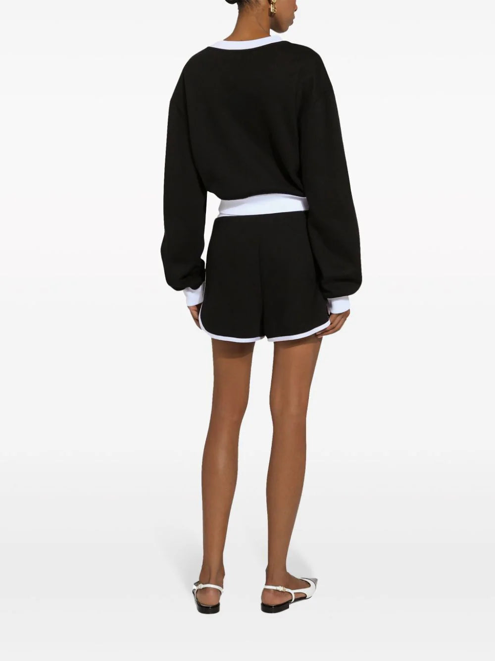 Cotton jersey shorts with DG logo embroidery