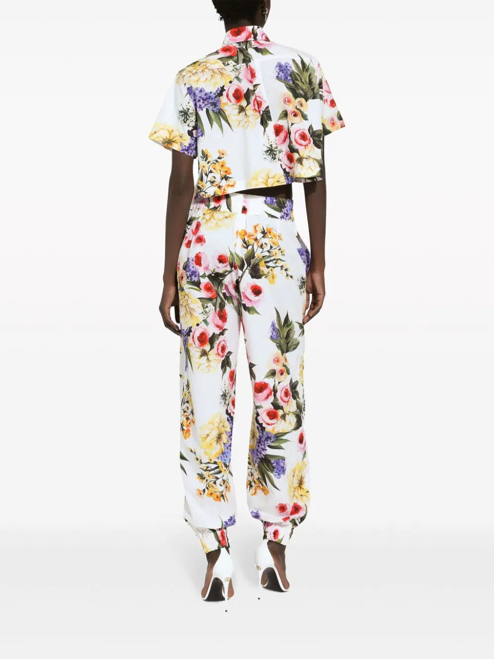 Garden-print balloon pants