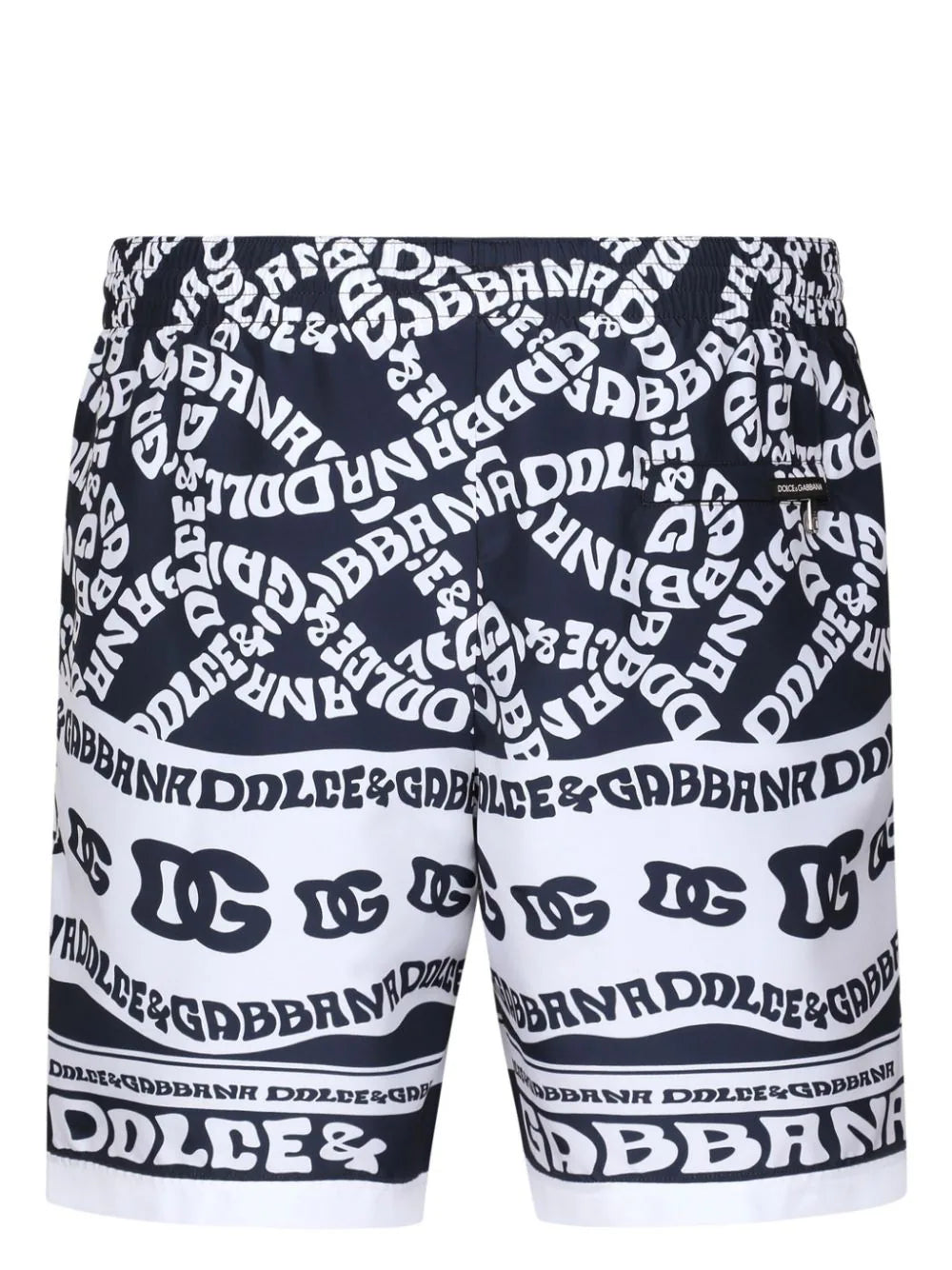 Mid-length swim trunks with Marina print