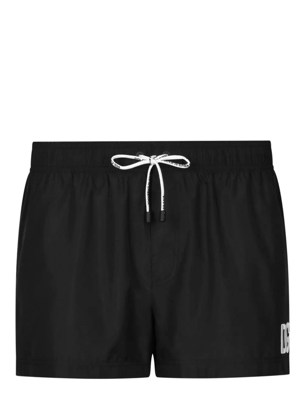 Mid-length swim trunks with DGVIB3 print and logo