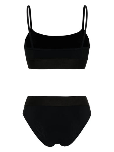 Logo-band bralette bikini