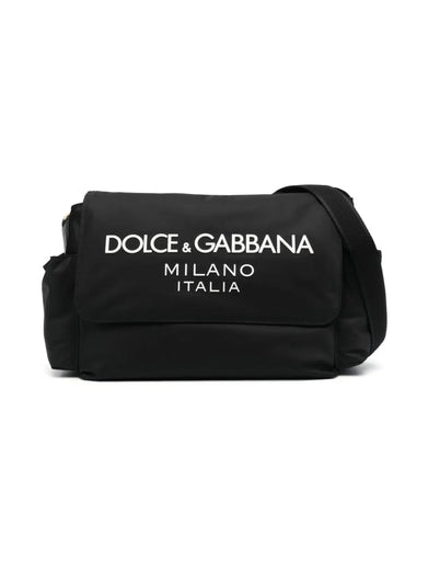 Nylon changing bag with rubberized Dolce & Gabbana logo